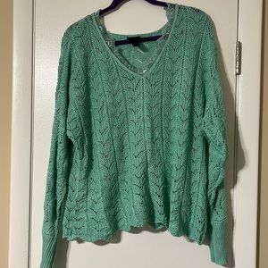 Dolman Knit Sweater Green